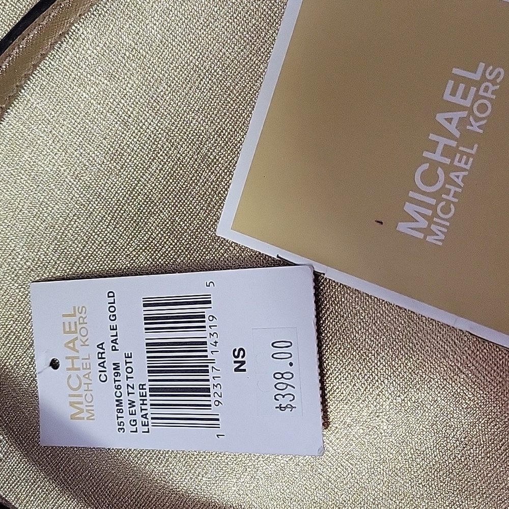 Michael Kors Metallic Gold Tote Bag - Picture 10 of 12